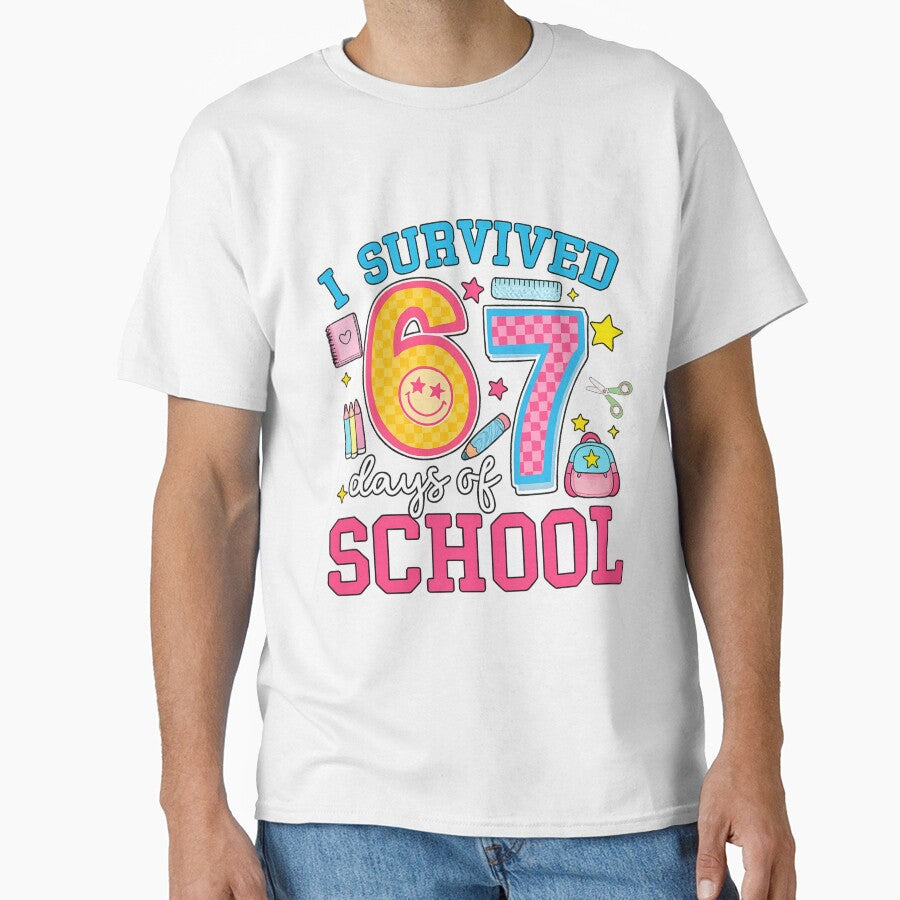 I Survived 67 Days of School – Funny Milestone Design for Kids & Teachers by Mjshow96