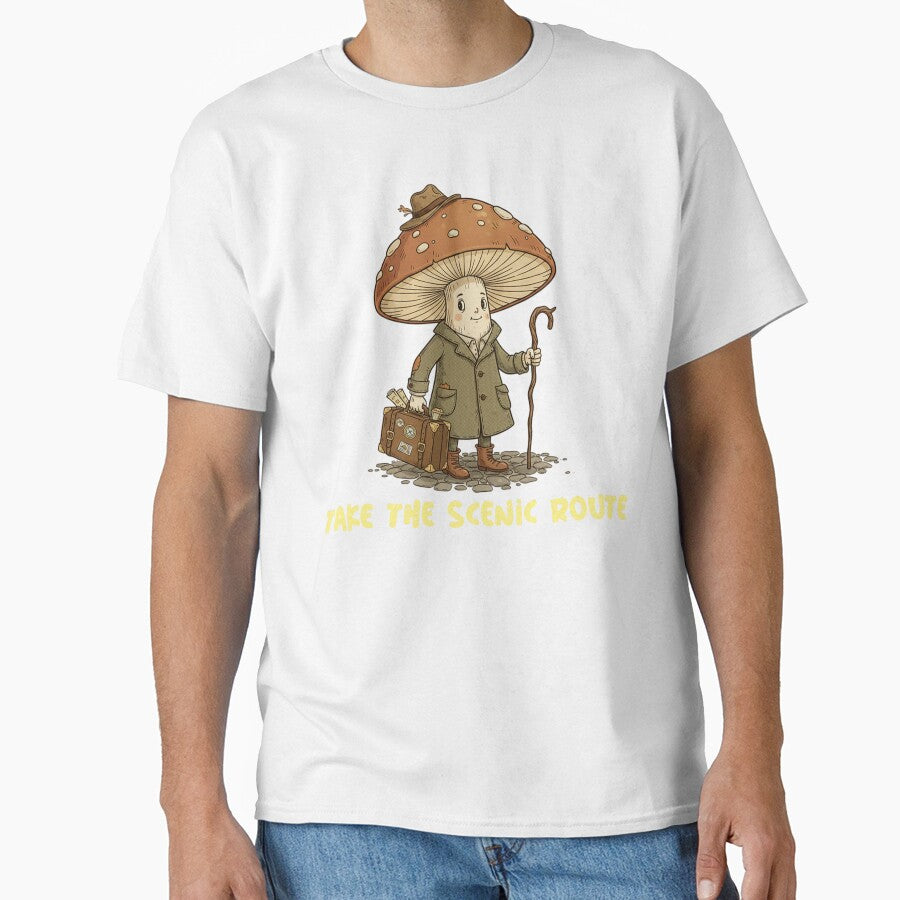Take the Scenic Route-  Whimsical Mushroom Art Design by Willow & Ink