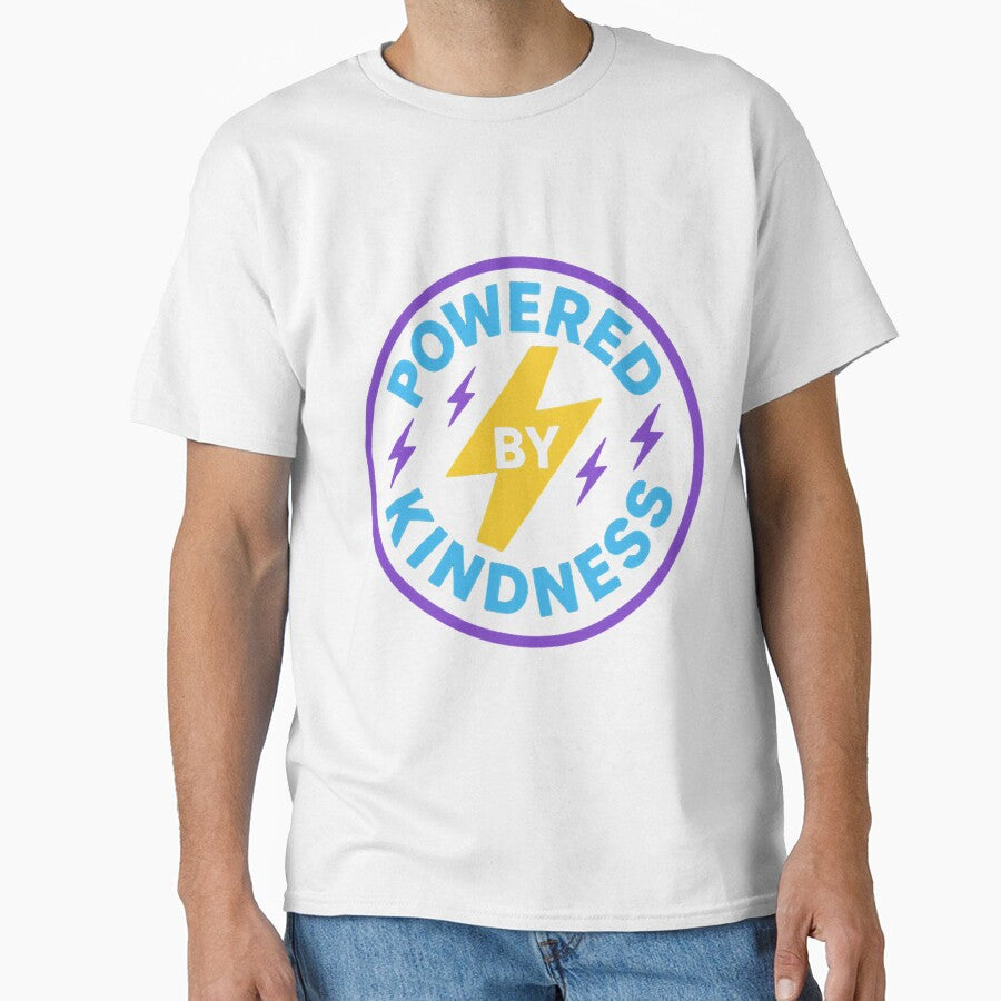 Powered by Kindness Lightning Bolt Retro Graphic Badge by CitySpoken