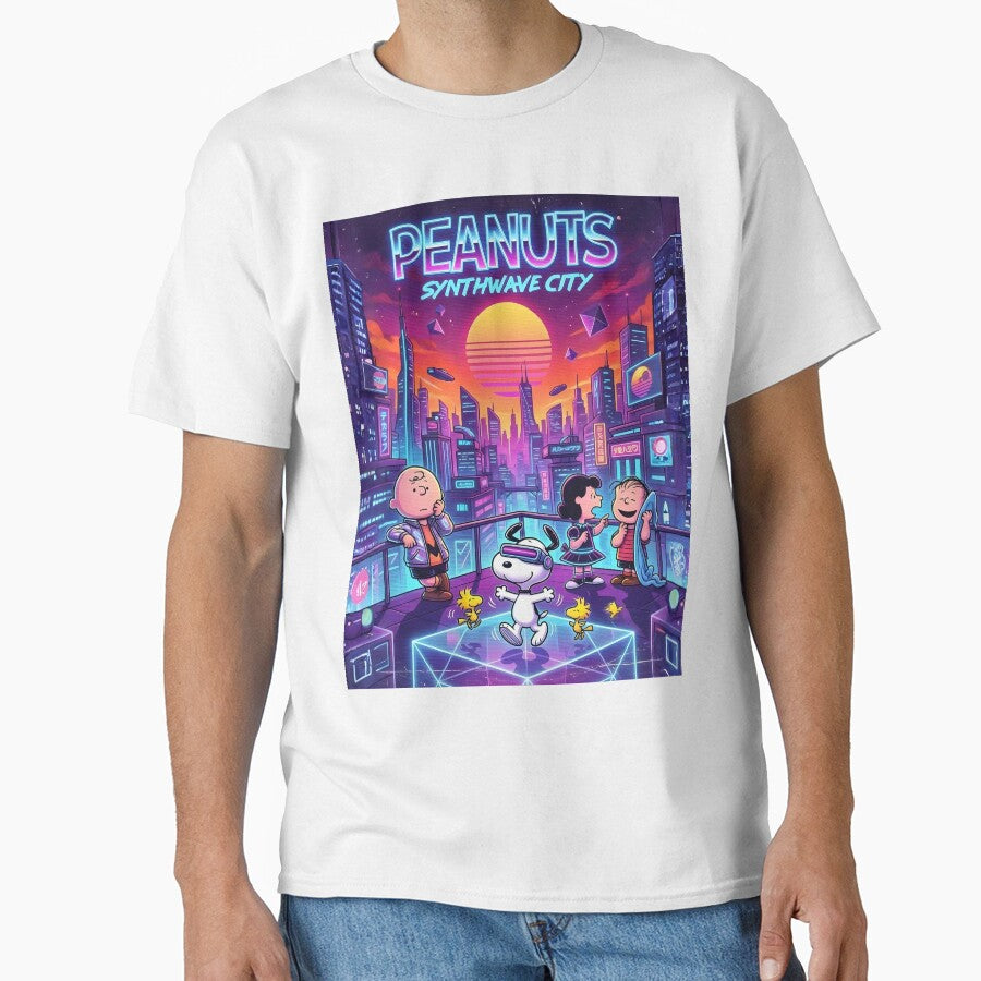 Synthwave Peanuts: Neon Cyberpunk City Art by Innova_Creations