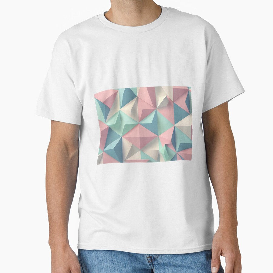 Polygon backgroundind in 60s, 70s, 80s style. Wallpaper or poster blank. Geometric pattern by anytka