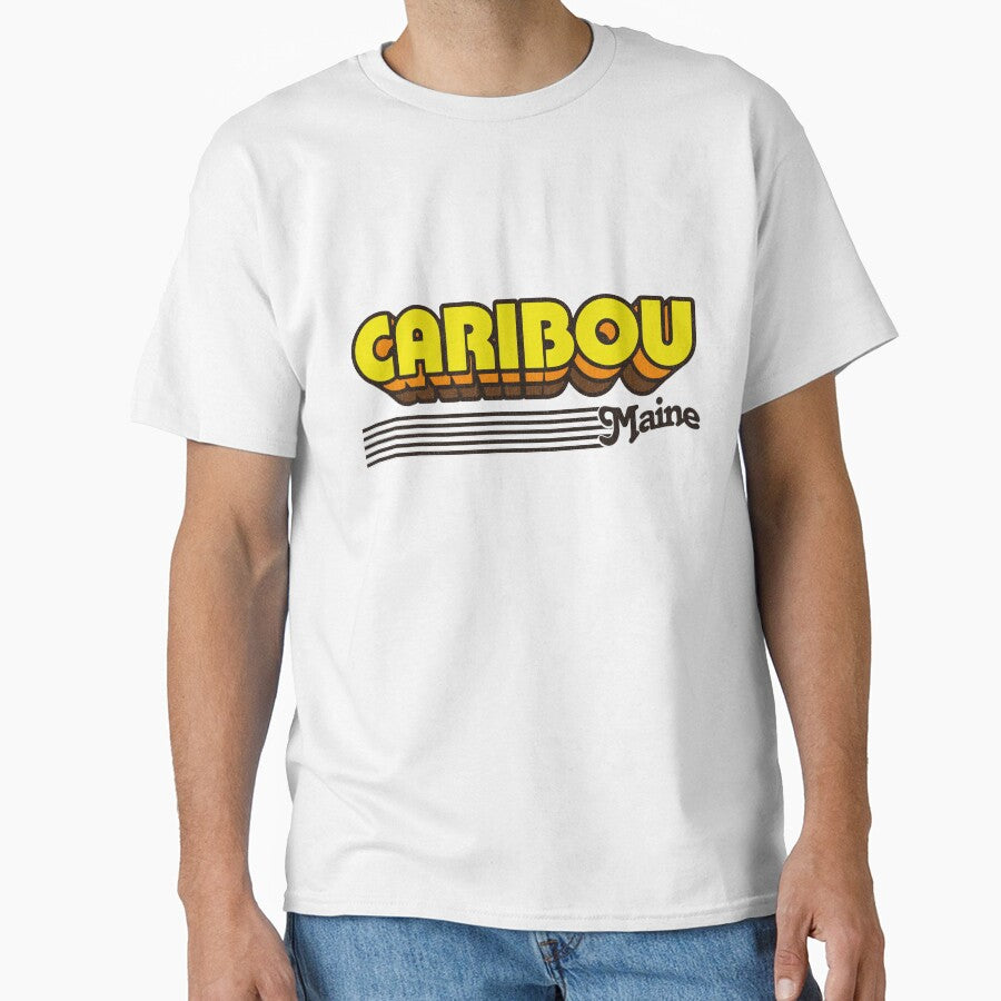 Caribou, Maine | Retro Stripes by retroready