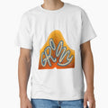 Groovy Lettering on Orange Vintage Stripes by Alexandra Renee