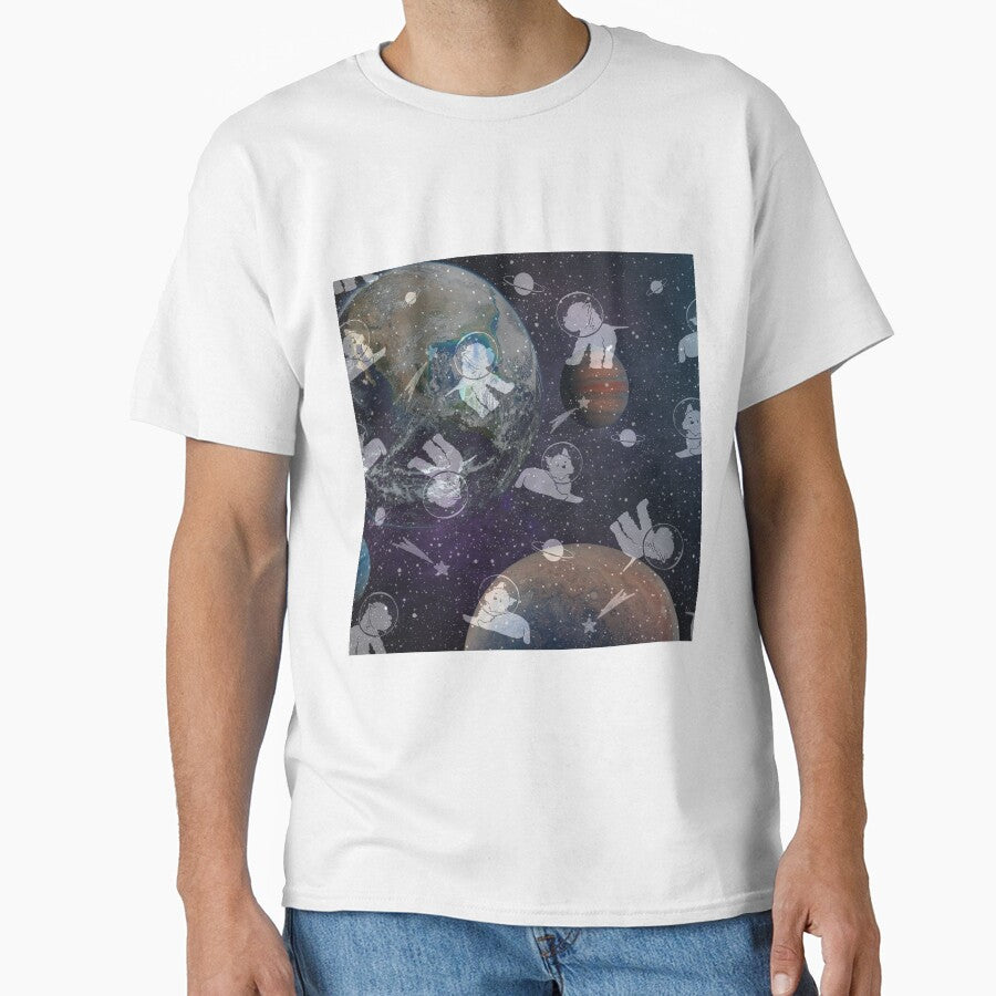 Space Fantasy Artwork / Retrofuturistic Space Art / White Astronaut Dogs In Space by haRexia