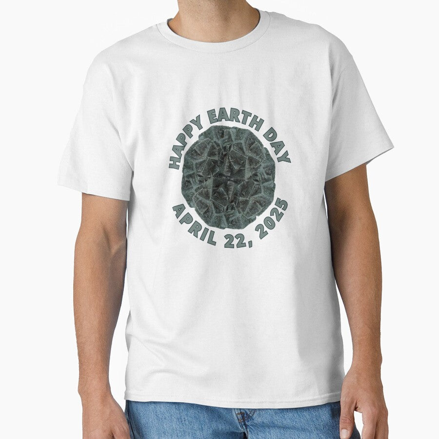 Happy Earth Day 2025 Green Pyrite Crystal Design by ArtDesignTp
