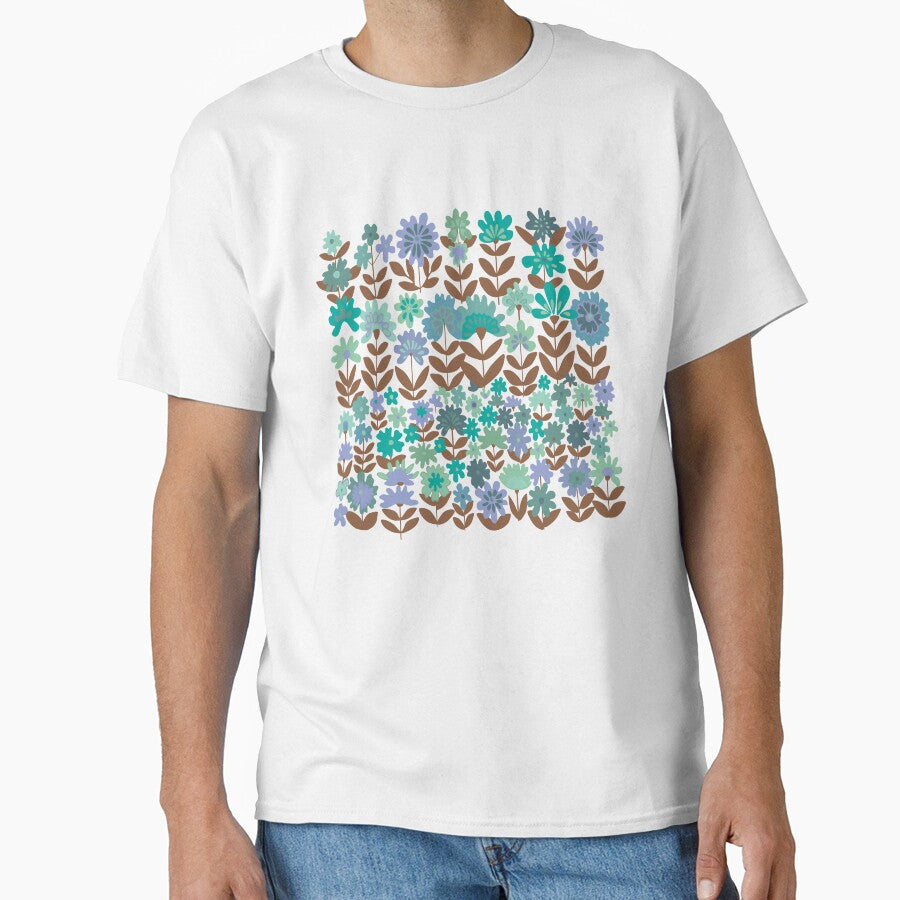 Retro Blue Floral by zeljkica