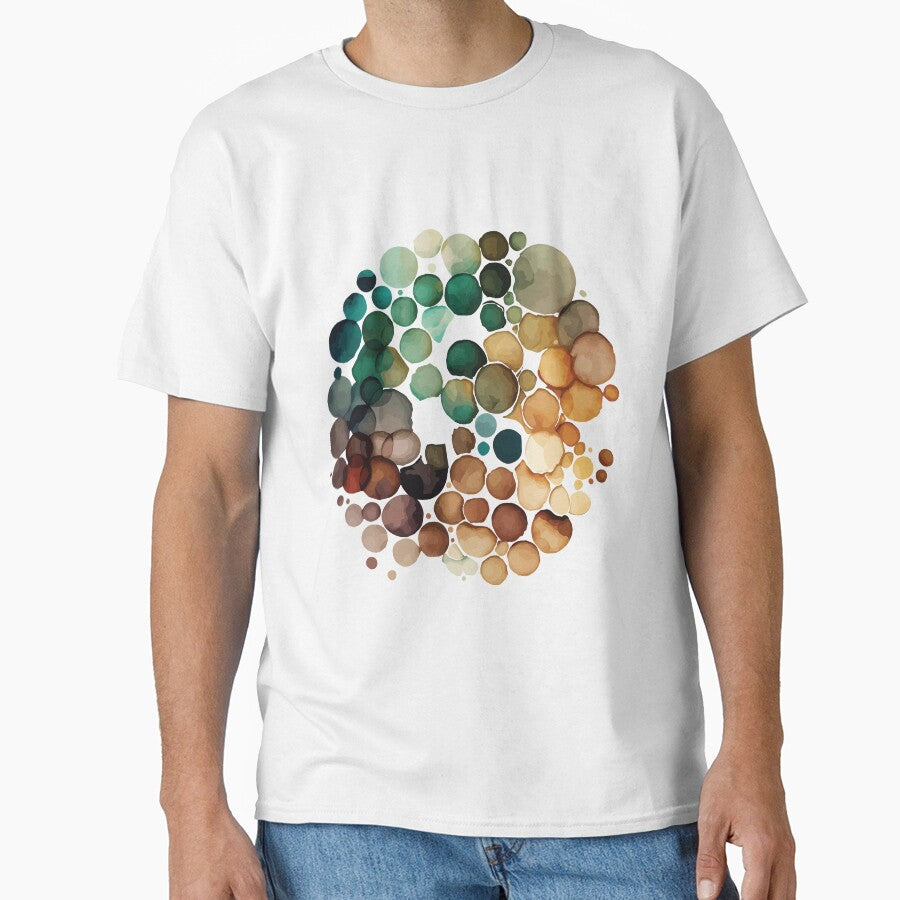 An Earth Tone Circle of Circles Watercolor design- Boho Chic Patterns by GVRDesign