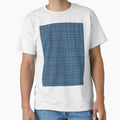 Fine Weave Retro Mid Century Modern Minimalist Woven Line Pattern in Double Winter Blue by kierkegaard