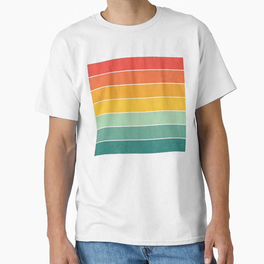 Vintage Retro Color Stripes Pattern by ArtfulWeave