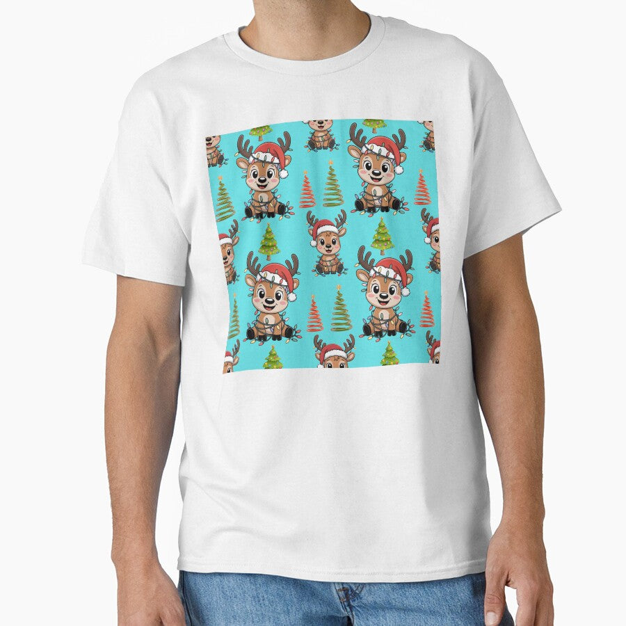 Christmas Reindeer Delight Seamless Pattern by Grang Art Artistic Designs