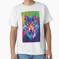 Geometric Wolf, colorful and vibrant by Sticky ™