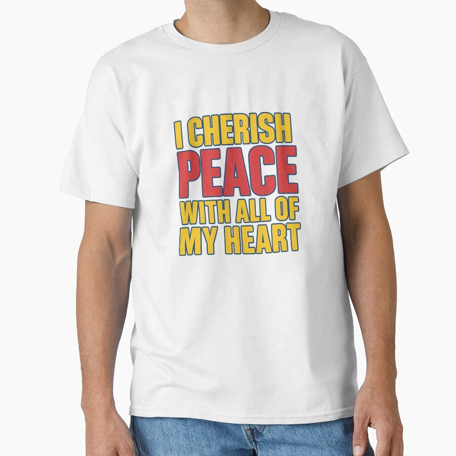 Iconic quote – I cherish peace with all of my heart by LoomisDreams