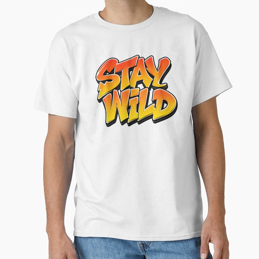 Stay Wild Retro Streetwear Typography Design by the-dovlat