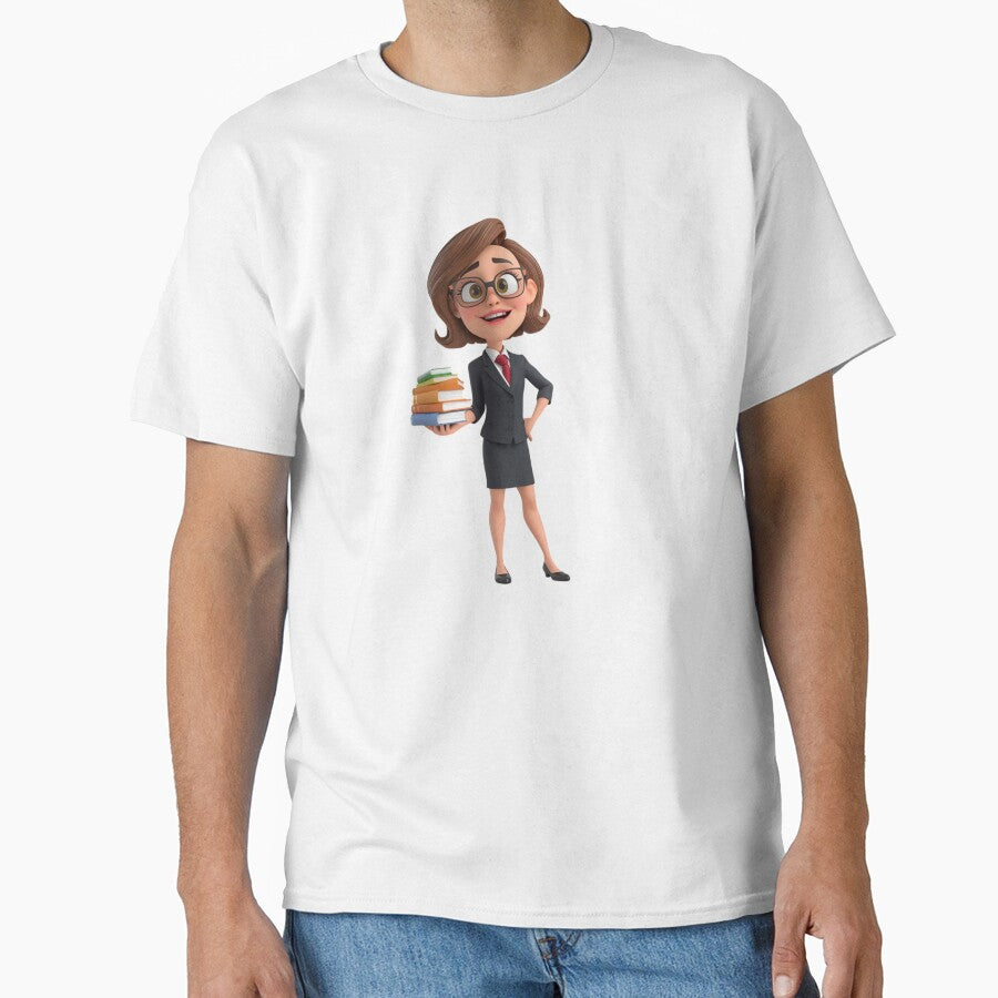 Funny Cartoon Teacher - Classroom Hero & Educator Art by drioArt