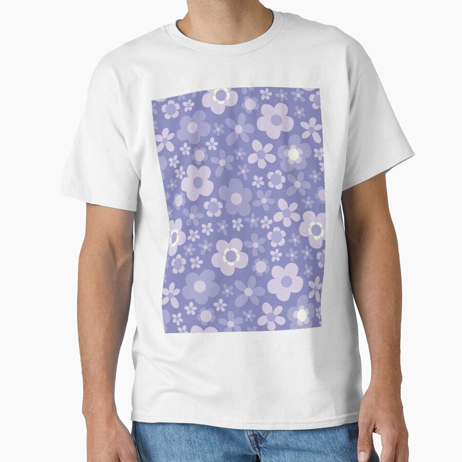PURPLE BOHO RETRO FLOWERS by blomastudios