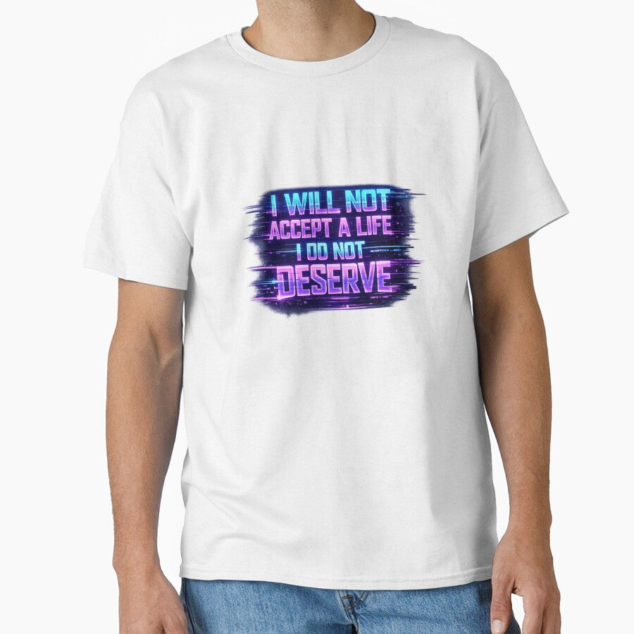 Cyberpunk Motivation Quote Neon Glitch Streetwear Art by AMICO77