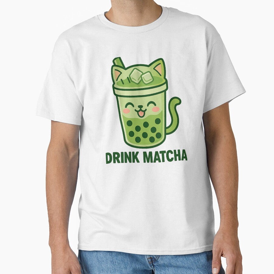 Matcha Bubble Tea Cat – Kawaii Neko Boba Drink by Asbiell