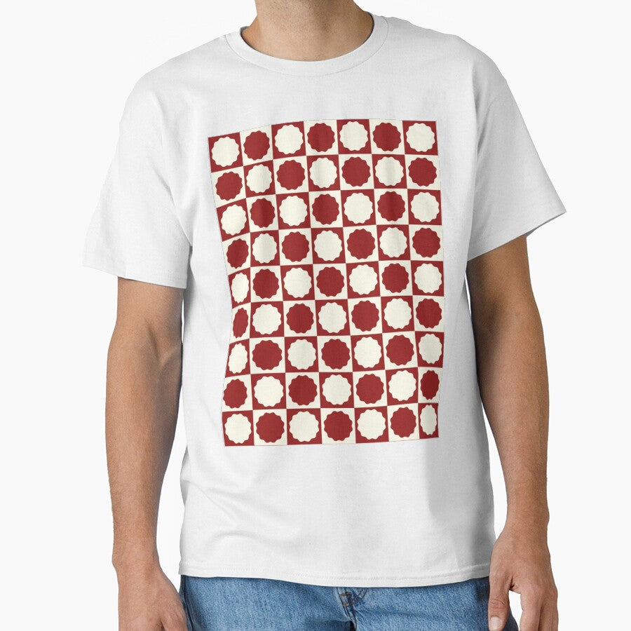 Beautiful Minimalistic red and beige pattern by Azyorz