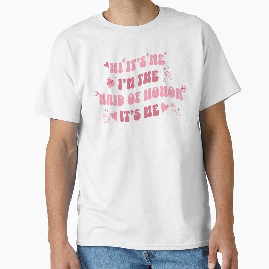 Retro Vintage Bubbly Hi It's Me I'm The Maid of Honor by franzandsabina