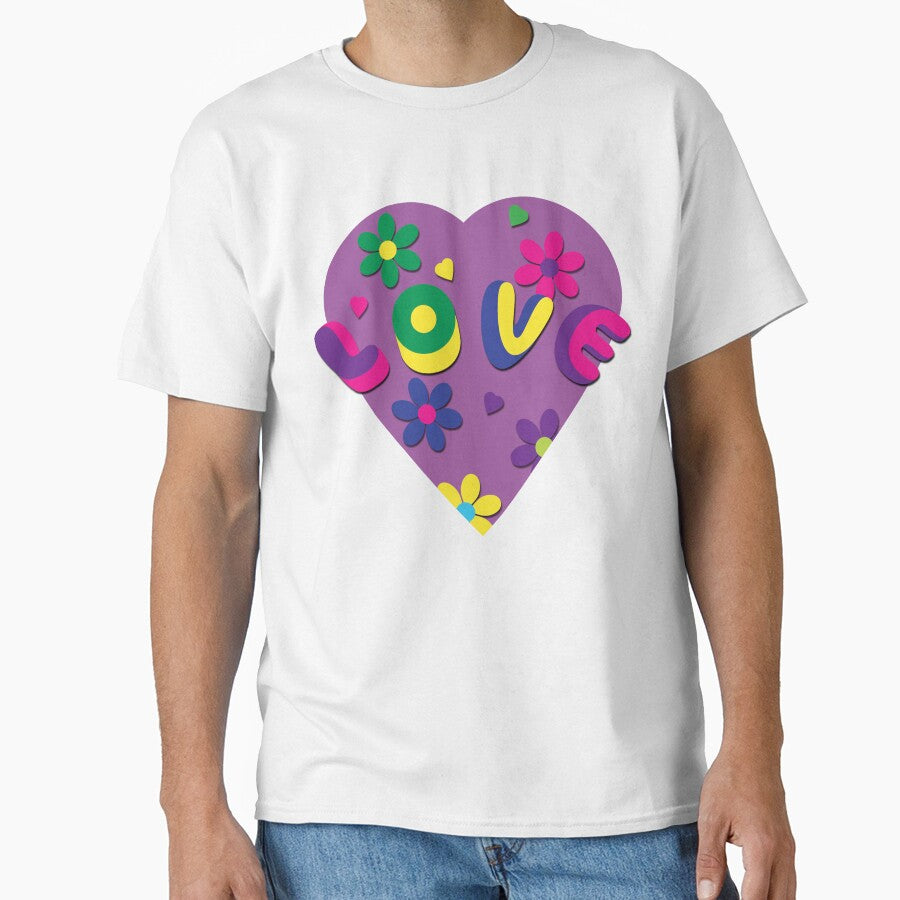 Psychedelic Groovy Love Heart and Flowers by tandaleah
