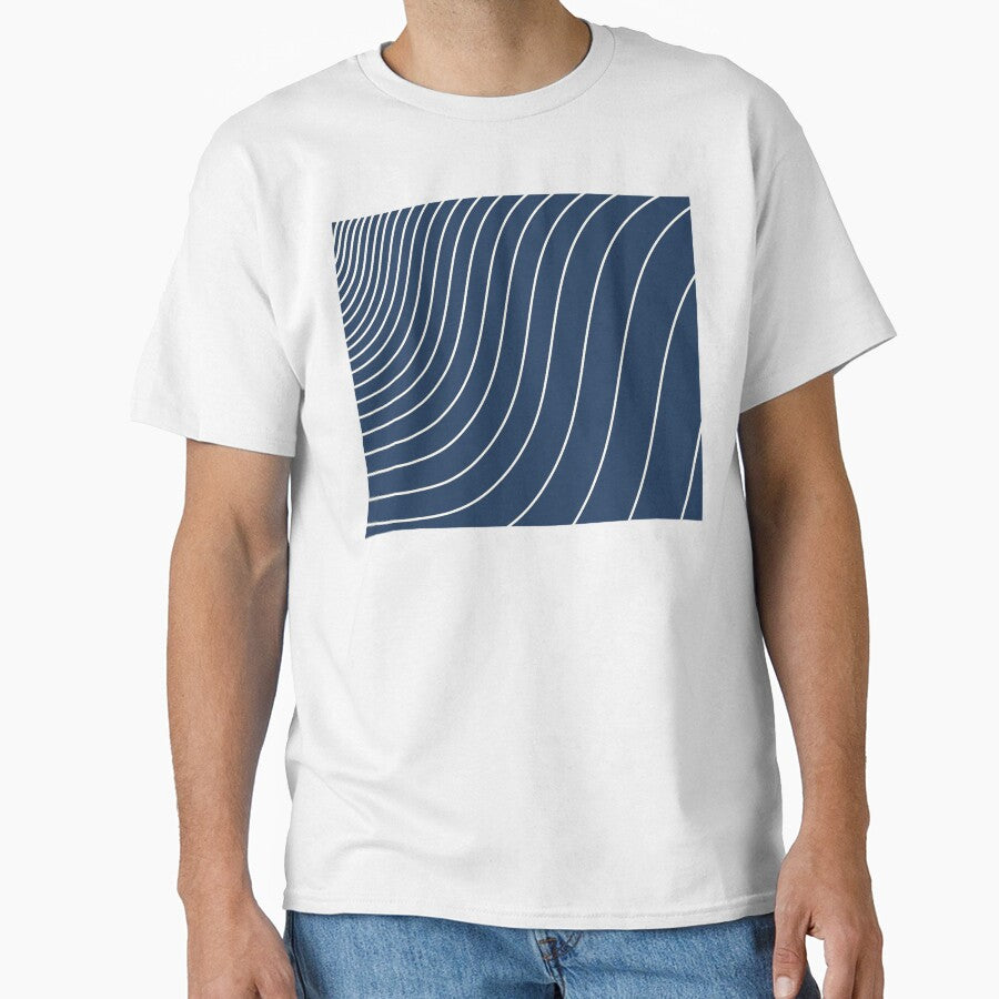 Mid century modern wave in blue by CherieTree