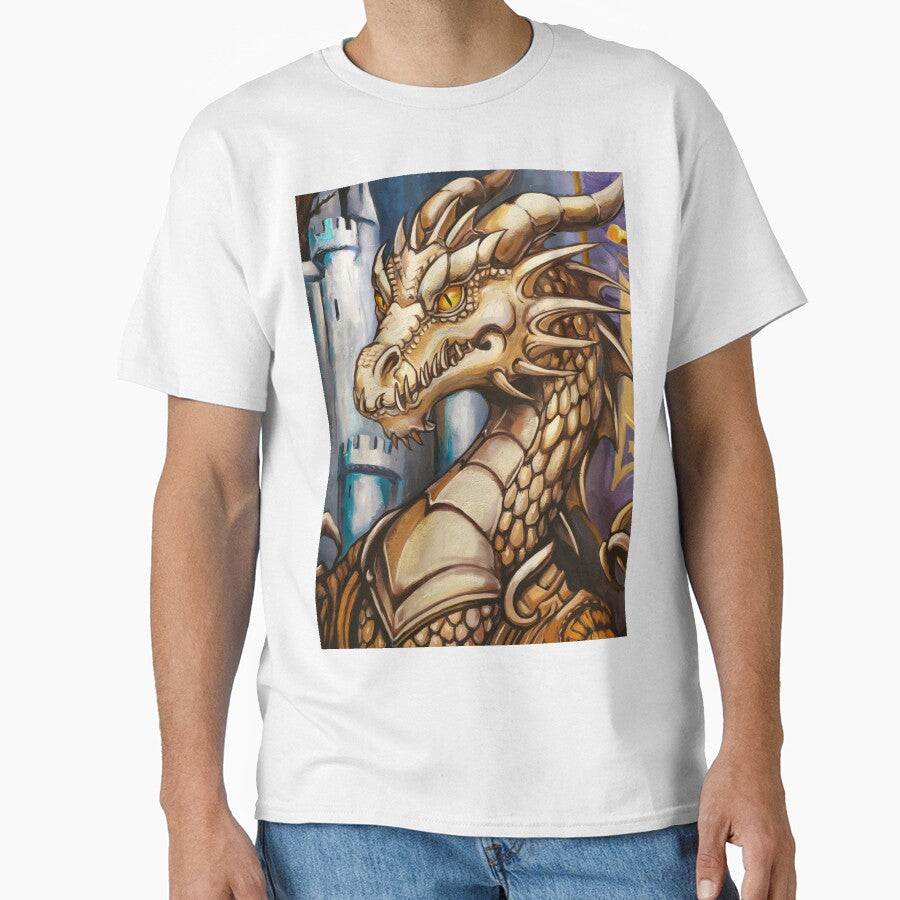 Fantasy Medieval Dragon and Castle by AndyKArt