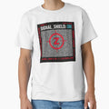 Signal Shield ON Z System Glitch Cyberpunk Graphic T-Shirt by ZEBBEDE - Minimal Streetwear