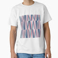 Retro Angular Stripes Pink and Blue by QuestingPixel
