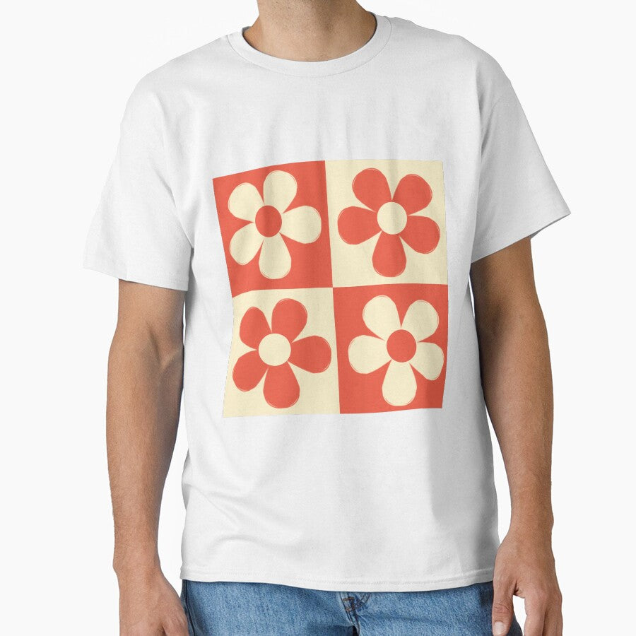 Retro Orange  Flowers by happylilclouds
