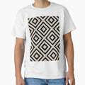 Black and Beige Tessellation Line Pattern 40 Pairs DE 2022 Trending Color Bay Salt DET642 by ColorOfTheYears