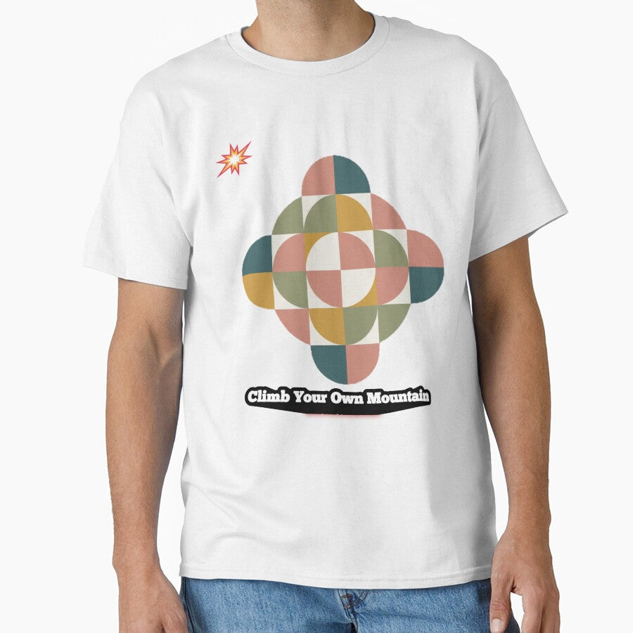 New Minimalist Geometric Mountain Art "The Future Is Bright" Aesthetic Design by Ahilwani