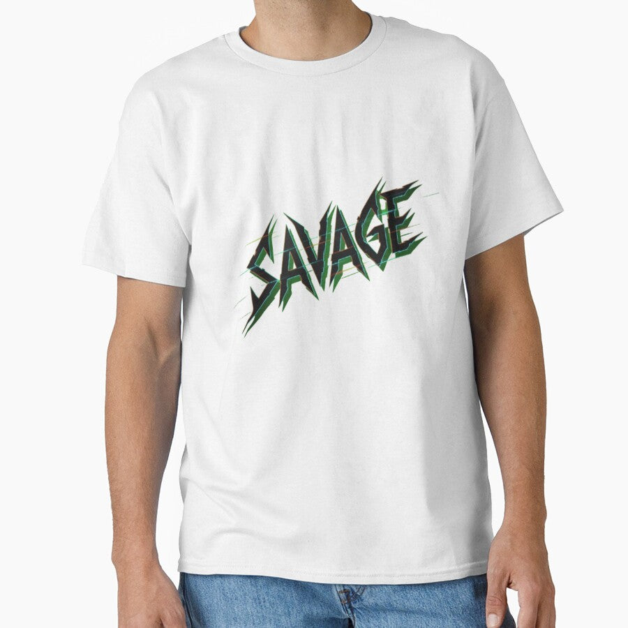 Savage - Sharp Edgy Bold Typography Statement Design by Dragon's Ascent