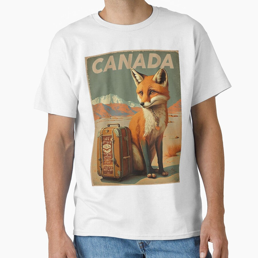 Canada Fox Vintage Travel Art Poster by OldTravelArt