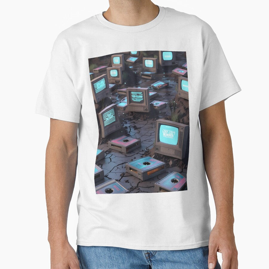 VHS TAPE GRAVEYARD - Analog Horror Art for 90s Kids & Mystery Lovers, Glitchcore Posters & Retro Tech Decor by Rilindi