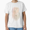 Delicate Wildflowers Line Art in Soft Neutral Tones by blankTeeShirt