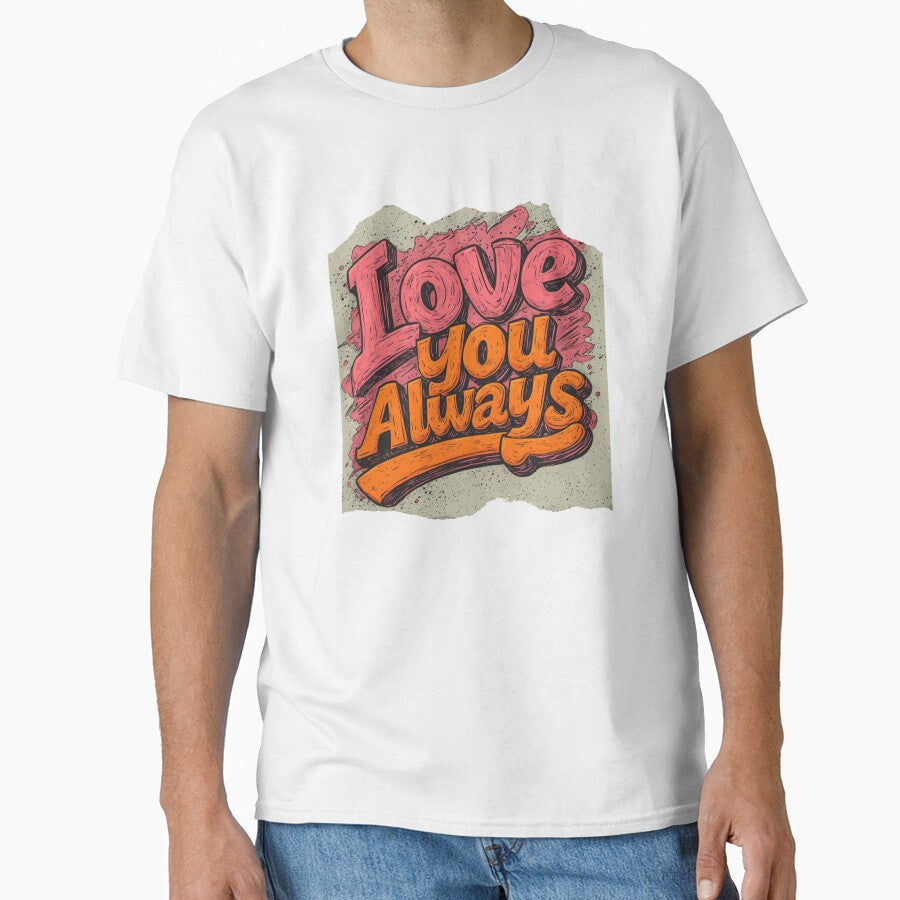 Retro 1970s Valentine Typography – Love You Always Groovy Design by crizzysketch