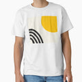 Mid century modern circle and lines in yellow by CherieTree