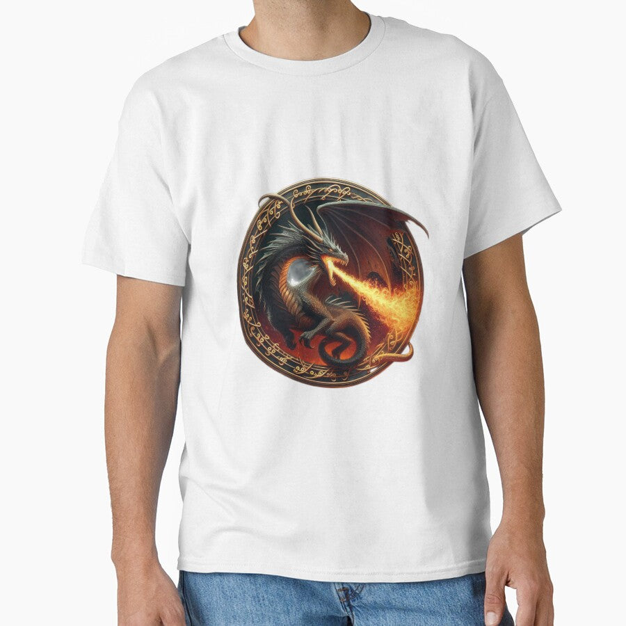 dragons breathing fire with gilded ornaments in a circle by Expressions-Sel