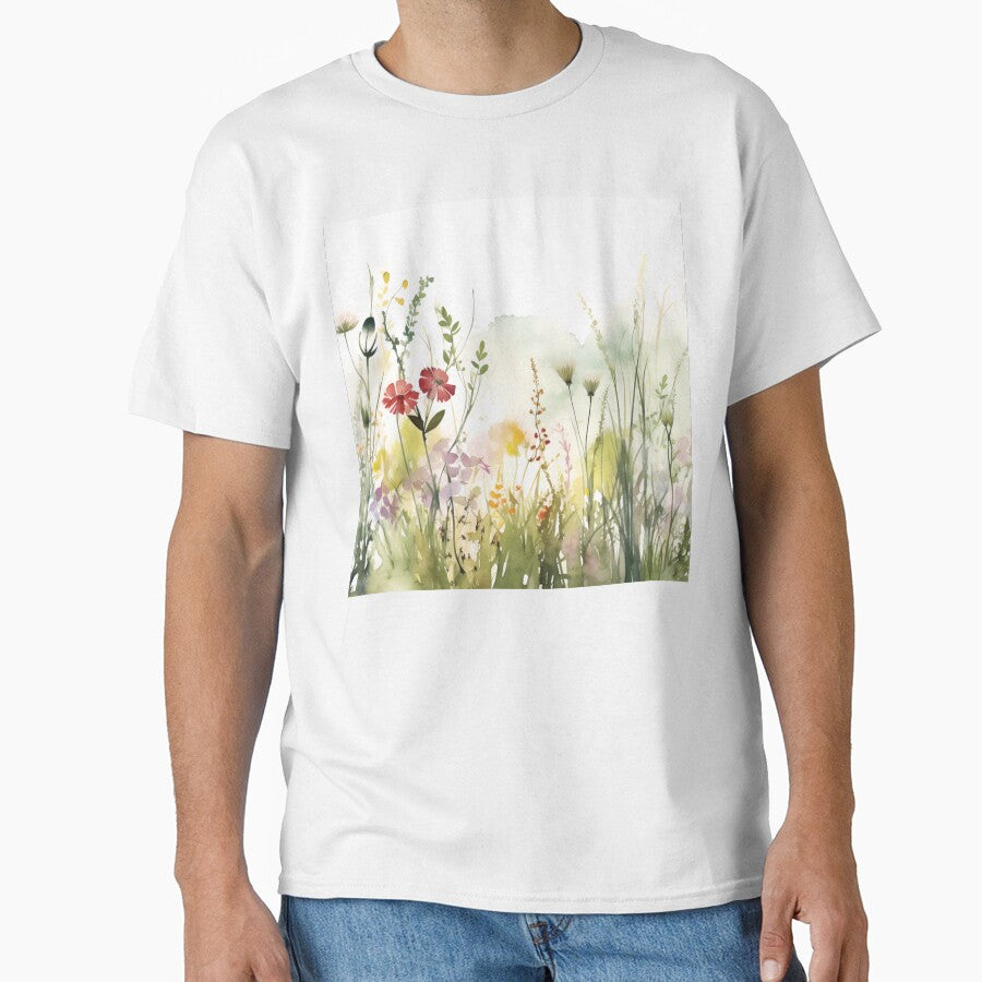 Popping Red and Purple Watercolor Wildflowers by VibeShift Studio