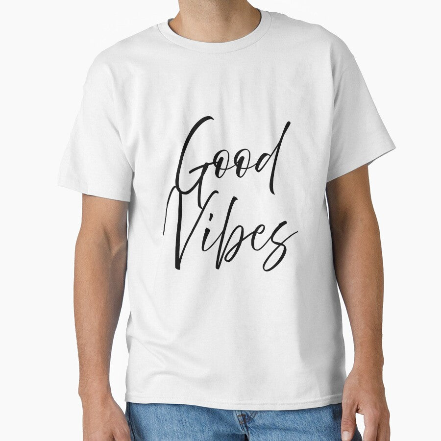 Good Vibes Only – Positive Aesthetic T-Shirt Design by stickyverselab