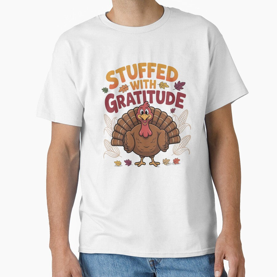 Stuffed With Gratitude Funny Turkey Design by WikaKowalczyk
