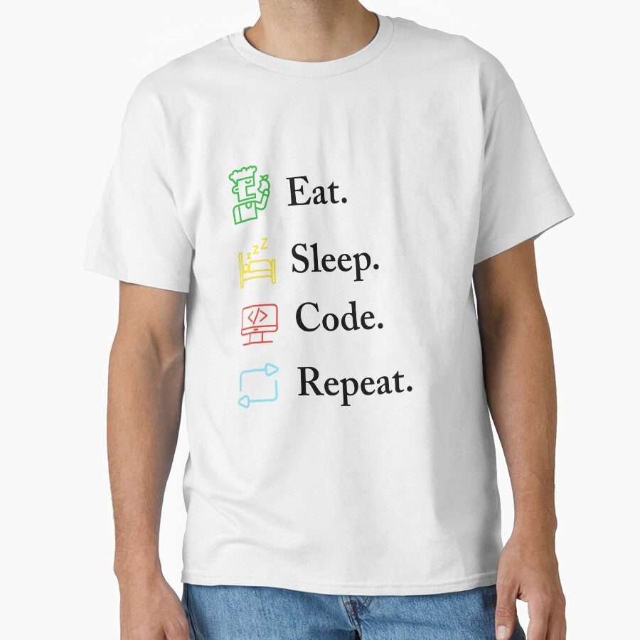Eat Sleep Code Repeat Funny Programmer Coding Lifestyle Quote by Akkhay