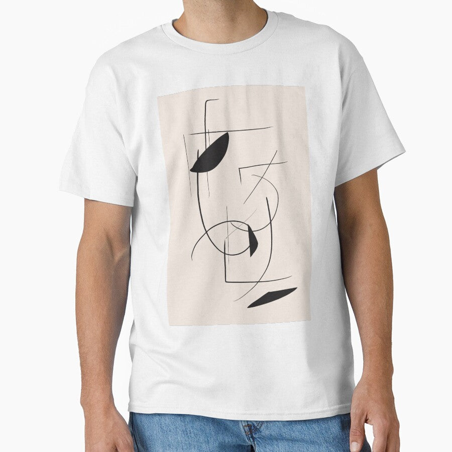 Mid-century modern abstract design. Black on cream. by PandaAvenue