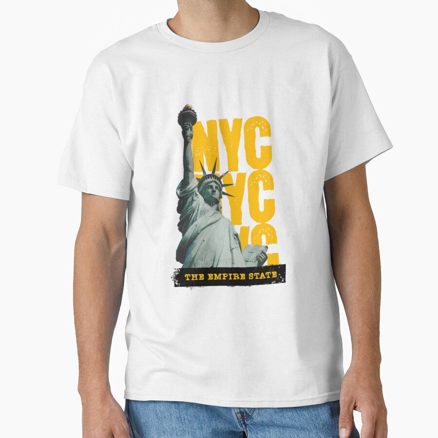 "NYC The Empire State" - Vintage Statue of Liberty Travel & Souvenir Design by Colorful-Garden