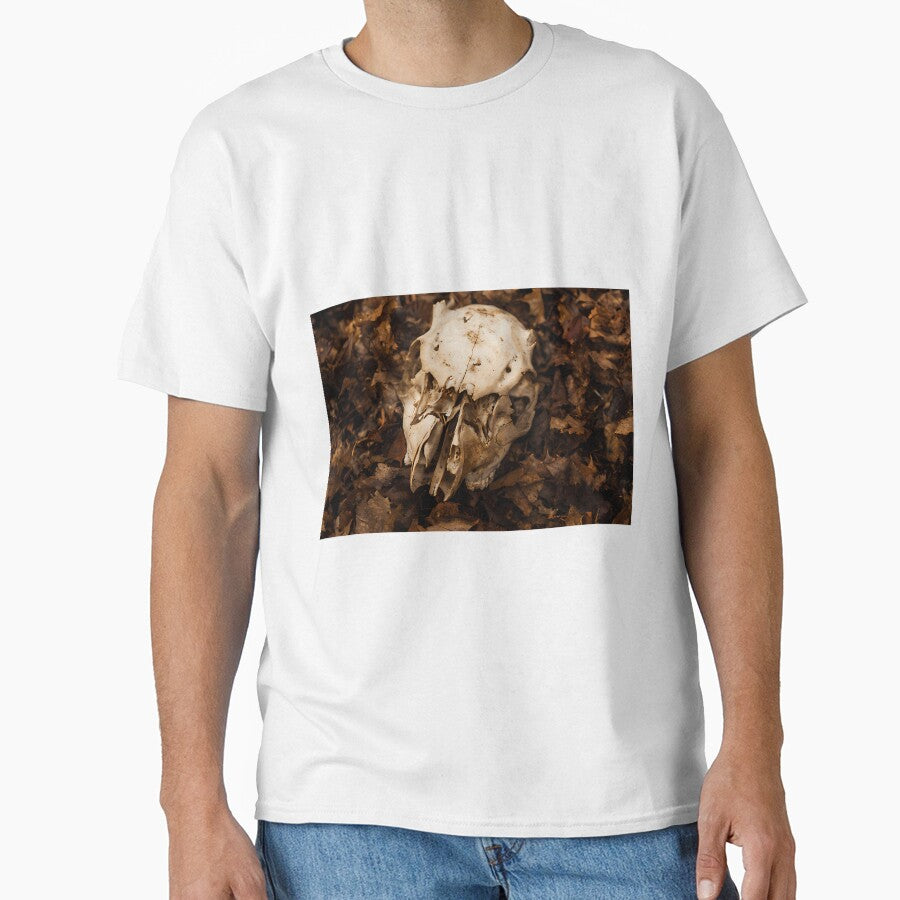 Animal Skull Autumn Leaves Macabre Nature by icbgllgpl
