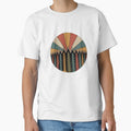 Retro Forest Burst | Vintage Sunset Tree Line T-Shirt Design by sadman73