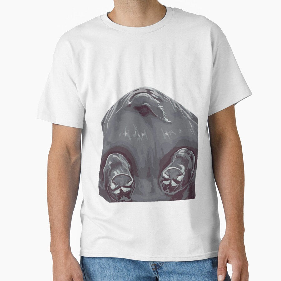 Hippo butt, large print white edition by bye-then