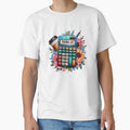 Teacher Life – Calculator, Coffee & School Supplies Floral Design for Educators by artedigital99