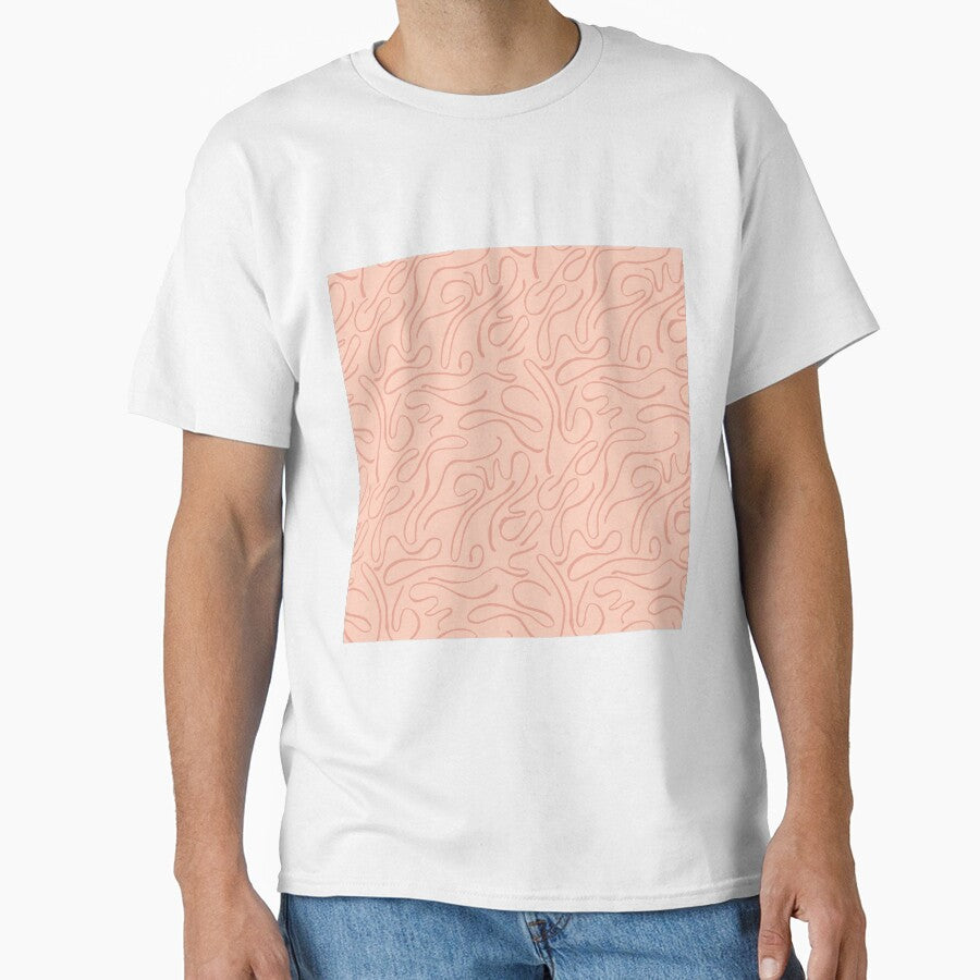 Peachy Paradise - Organic Swirly Brush Strokes in Peach by PeachyLitchi
