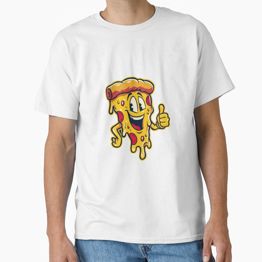 Retro Pizza Slice – Funny Cartoon Fast Food Design by Meiersbeste